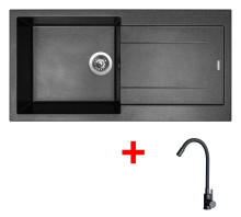 Sinks AMANDA 990 Metalblack + ELASTA černá matná 